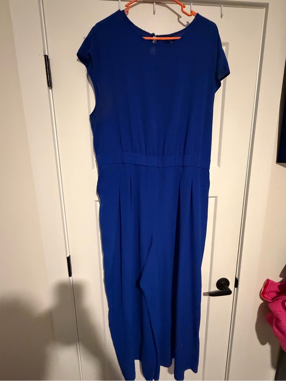 SHEIN Royal Blue Cap-Sleeve Midi Dress